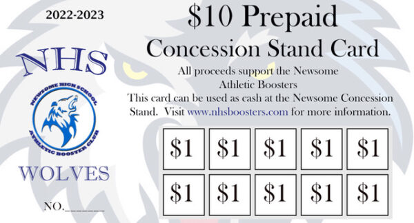 Newsome Concession Stand Punch Card